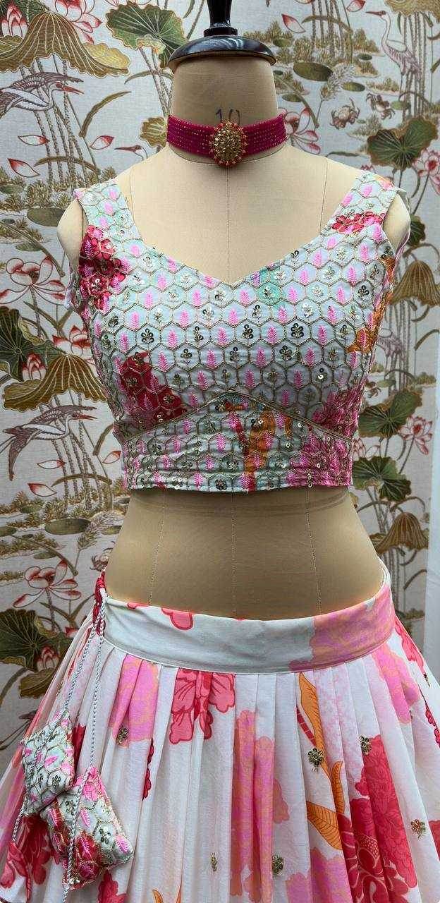 Chinon Embroidered Sequins Lehenga - MYLUXURY LANE ENTERPRISE
